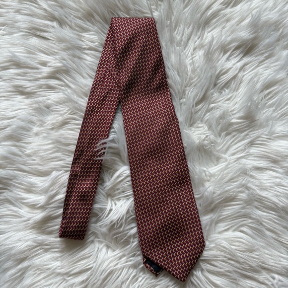 Brooks Brothers Burgundy Geometric Men's Tie - Picture 1 of 3